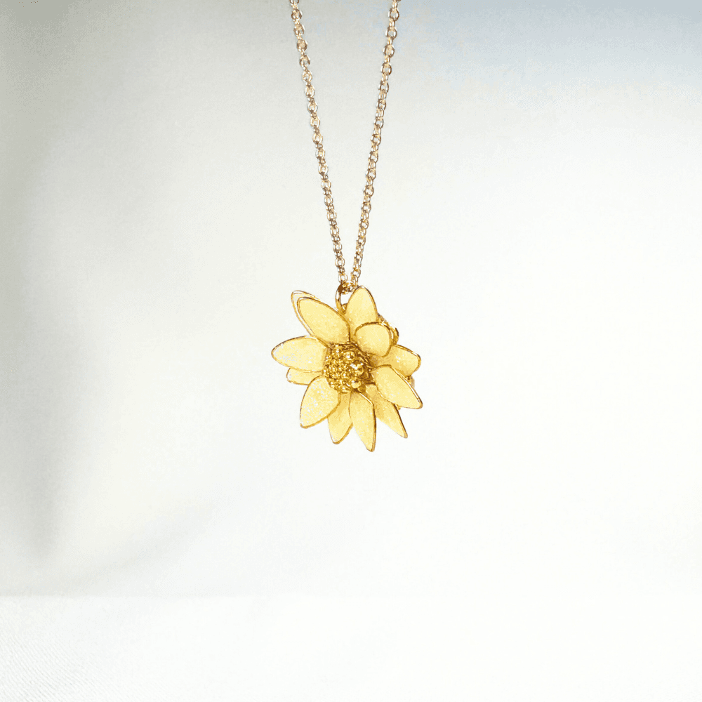 【ひまわり2wayイヤリングとネックレスセット】アレルギー対応/レジン×ワイヤー/夏アクセサリー/キラキラ輝く/受注製作 | 11枚目